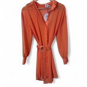 Orange Princess Polly dress with belt